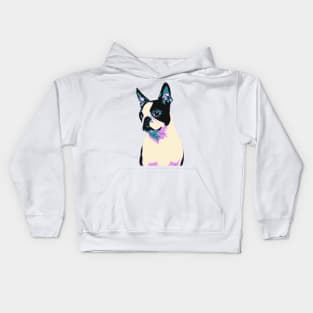 French Bulldog Retro Color Art Kids Hoodie